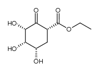 (1R,3S,4S,5S)-3,4,5-三羟基-2-氧代环己烷甲酸乙酯 结构式