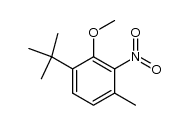 1-叔丁基-2-甲氧基-4-甲基-3-硝基苯 结构式