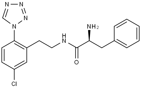Benzenepropanamide, α-amino-N-[2-[5-chloro-2-(1H-tetrazol-1-yl)phenyl]ethyl]-, (αS)- 结构式