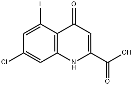 7-chloro-1,4-dihydro-5-iodo-4-oxo-2-Quinolinecarboxylic acid 结构式