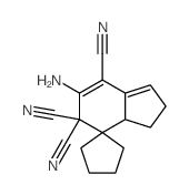Spiro[cyclopentane-1,4'-[4H]indene]-5',5',7'(2'H)-tricarbonitrile,6'-amino-3',3'a-dihydro- 结构式