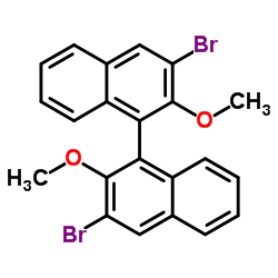 (R)-3,3'-二溴-2,2'-二甲氧基-1,1'-联萘 结构式