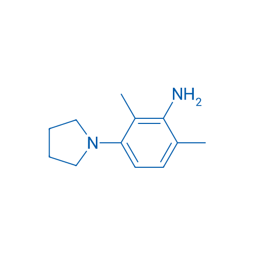 N-(3-氨基-2,4-二甲基苯基)吡咯烷 结构式