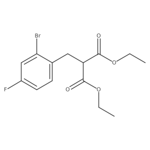 2-(2-溴-4-氟苄基)丙二酸二乙酯 结构式