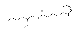 Propanoic acid, 3-(2-thienylthio)-, 2-ethylhexyl ester 结构式