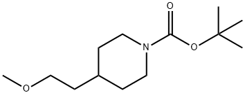 4-(2-甲氧基乙基)哌啶-1-羧酸叔丁酯 结构式