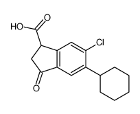 6-氯-5-环己基-3-氧代-2,3-二氢-1H-茚-1-羧酸 结构式