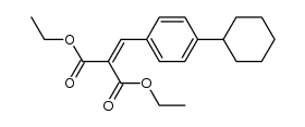 2-[(4-环己基苯基)亚甲基]丙二酸二乙酯 结构式