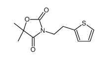 5,5-二甲基-3-[2-(2-噻吩基)乙基]-2,4-恶唑烷二酮 结构式