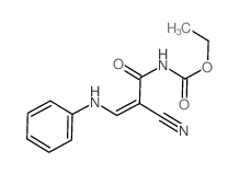 Carbamic acid,[2-cyano-1-oxo-3-(phenylamino)-2-propenyl]-, ethyl ester (9CI) 结构式