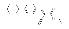 2-氰基-3-(4-环己基苯基)丙烯酸乙酯 结构式