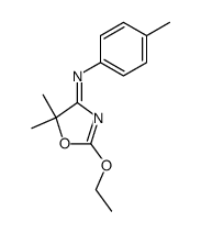 Benzenamine, N-(2-ethoxy-5,5-dimethyl-4(5H)-oxazolylidene)-4-methyl- 结构式