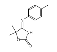 5,5-二甲基-4-[(4-甲基苯基)氨基]-2(5H)-恶唑酮 结构式