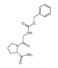 N-苄氧羰基甘氨酰-L-脯氨酰胺 结构式