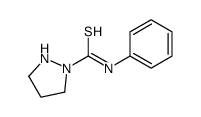 N-苯基-1-吡唑烷硫代甲酰胺 结构式