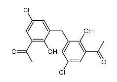 1,1′-[Methylenebis(5-chloro-2-hydroxy-3,1-phenylene)]bis-ethanone 结构式