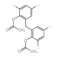 2,2'-亚甲基双[4,6-二氯苯酚]二乙酸酯 结构式