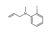 2-碘-N-甲基-N-烯丙基苯胺 结构式