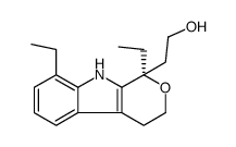 Pyrano[3,4-b]indole-1-ethanol, 1,8-diethyl-1,3,4,9-tetrahydro-, (1R)- 结构式