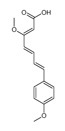 3-甲氧基-7-(4-甲氧基苯基)-2,4,6-庚三烯酸 结构式