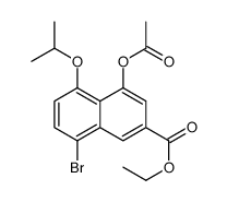 4-(乙酰基氧基)-8-溴-5-(1-甲基乙氧基)-2-萘羧酸乙酯 结构式