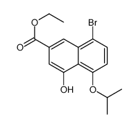 8-溴-4-羟基-5-(1-甲基乙氧基)-2-萘羧酸乙酯 结构式