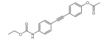 Carbamic acid, N-[4-[2-[4-(acetyloxy)phenyl]ethynyl]phenyl]-, ethyl ester 结构式