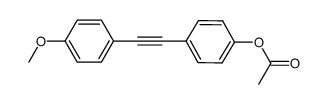Phenol, 4-[2-(4-methoxyphenyl)ethynyl]-, 1-acetate 结构式
