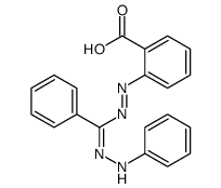 Benzoic acid, 2-[2-[phenyl(2-phenylhydrazinylidene)methyl]diazenyl]- 结构式