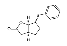 六氢-6-(苯硫基)-2H-环戊并[b]呋喃-2-酮, (3aα,6α,6aα)- 结构式
