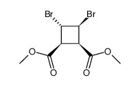 1,2-Cyclobutanedicarboxylic acid, 3,4-dibromo-, dimethyl ester, all-cis- (8CI) 结构式