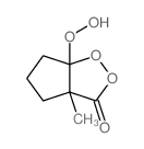 Cyclopenta[c]-1,2-dioxol-3(3aH)-one,tetrahydro-6a-hydroperoxy-3a-methyl- 结构式