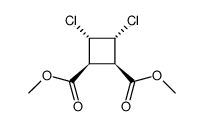 3,4-二氯-1,2-环丁二甲酸二甲酯 (cis-2, cis-3, trans-4-) 结构式