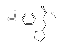 3-环戊基-2-(4-甲基磺酰基苯基)丙酸甲酯 结构式