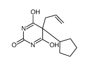 5-环戊基-5-(2-丙烯基)巴比妥酸 结构式