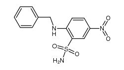 Benzenesulfonamide, 5-nitro-2-[(phenylmethyl)amino]- 结构式