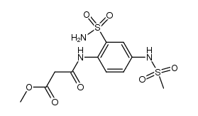 N-(4-methanesulfonylamino-2-sulfamoylphenyl)malonamic acid methyl ester 结构式