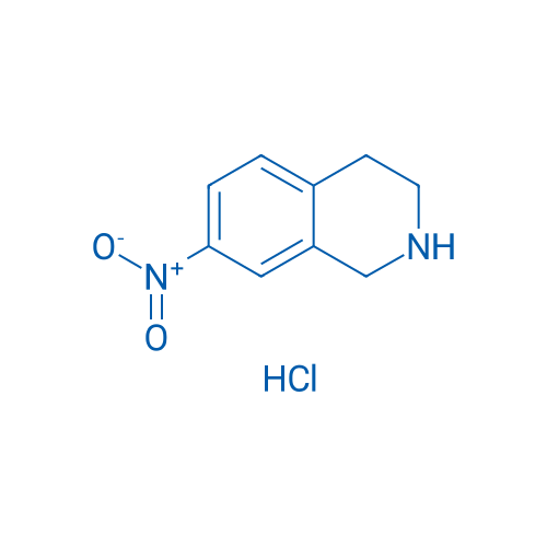 7-硝基-1,2,3,4-四氢异喹啉盐酸盐 结构式