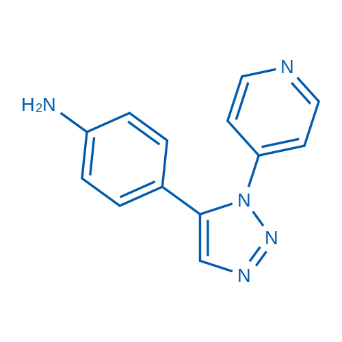 4-[1-(4-吡啶基)-1H-1,2,3-三唑-5-基]苯胺 结构式
