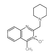 4-甲基-2-(1-哌啶基甲基)喹唑啉-3-氧化物 结构式