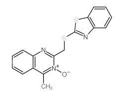 2-[(2-苯并噻唑基硫代)甲基]-4-甲基喹唑啉 3-氧化物 结构式