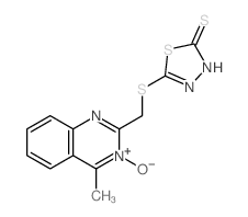 5-[[(4-甲基-3-氧代喹唑啉-2-基)甲基]硫代]-1,3,4-噻二唑-2(3H)-硫酮 结构式