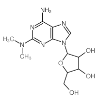 2-(二甲基氨基)腺苷 结构式