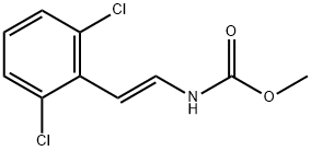 N-[(E)-2-(2,6-二氯苯基)乙烯基]氨基甲酸甲酯 结构式