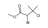 2-溴-3-氯-3-甲基丁酸甲酯 结构式