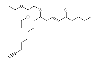 10-Heptadecenenitrile, 8-[(2,2-diethoxyethyl)thio]-12-oxo- 结构式