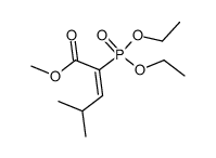 2-(二乙氧基膦酰基)-4-甲基-2-戊烯酸甲酯 结构式