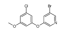 3-bromo-5-(3-chloro-5-methoxyphenoxy)Pyridine 结构式