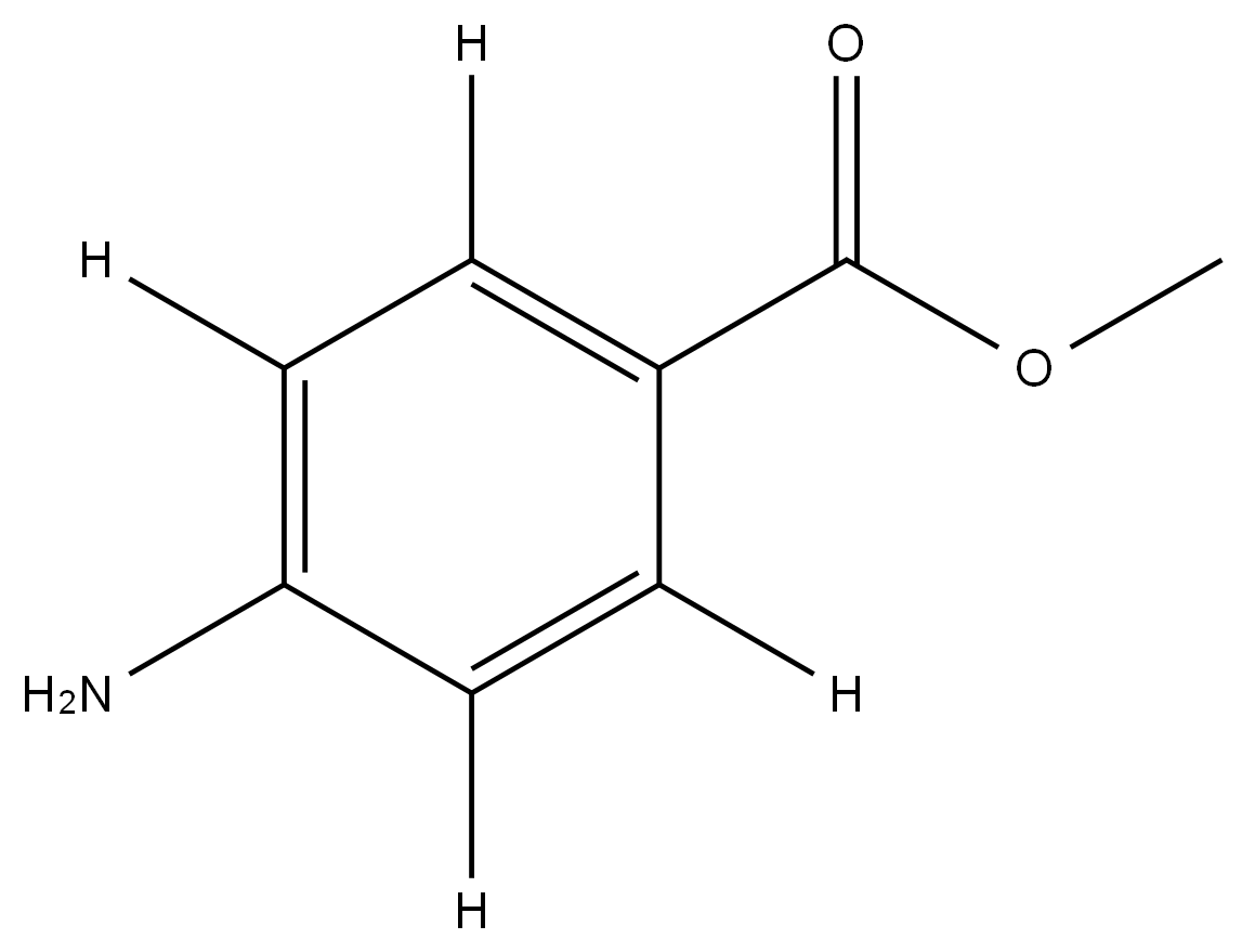4-氨基苯甲酸甲酯-D4 结构式