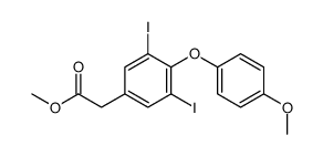 Benzeneacetic acid, 3,5-diiodo-4-(4-methoxyphenoxy)-, methyl ester 结构式